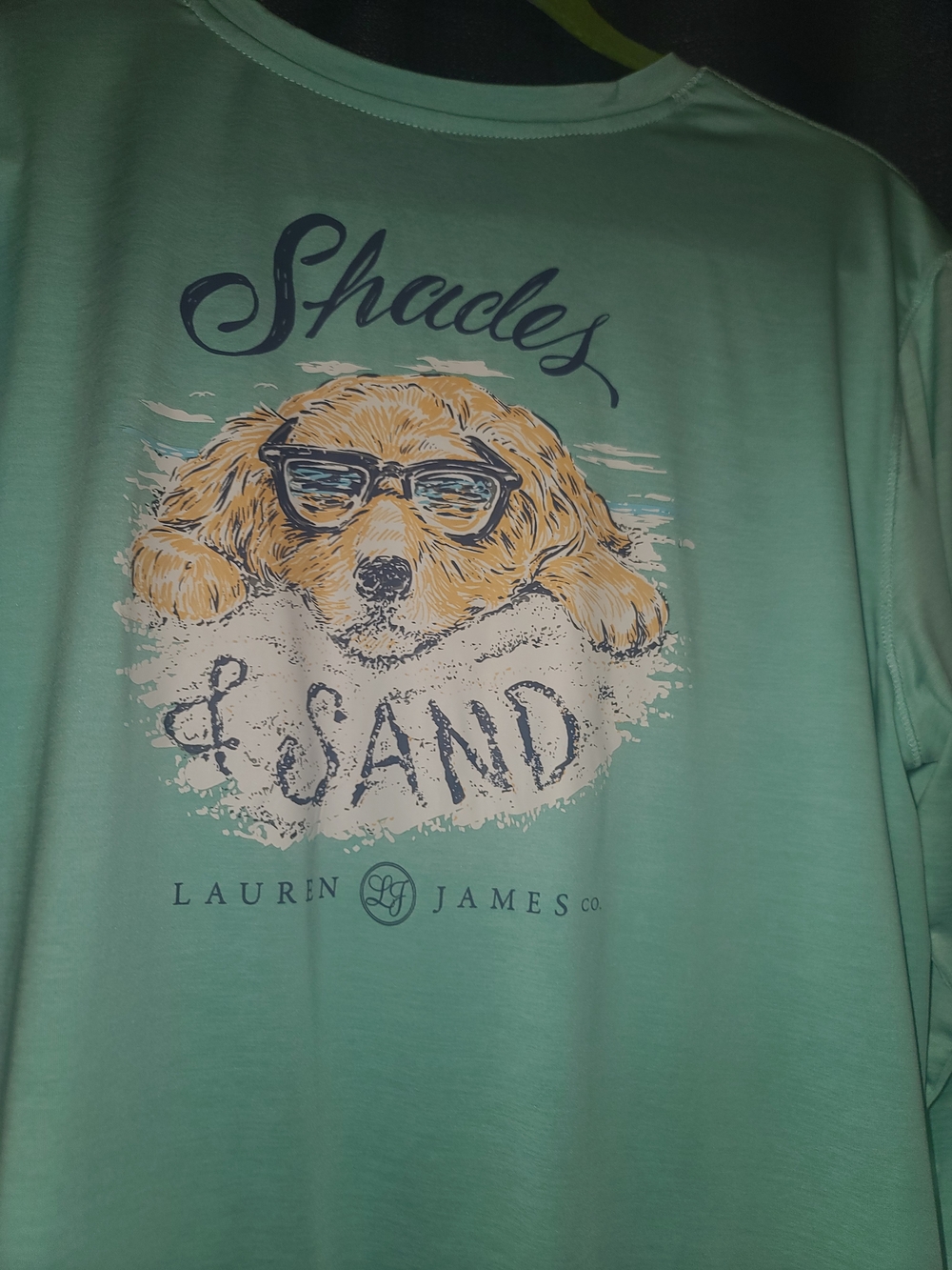 LG Women's Light Teal Long-Sleeve Graphic Tee - Picture 4 of 5